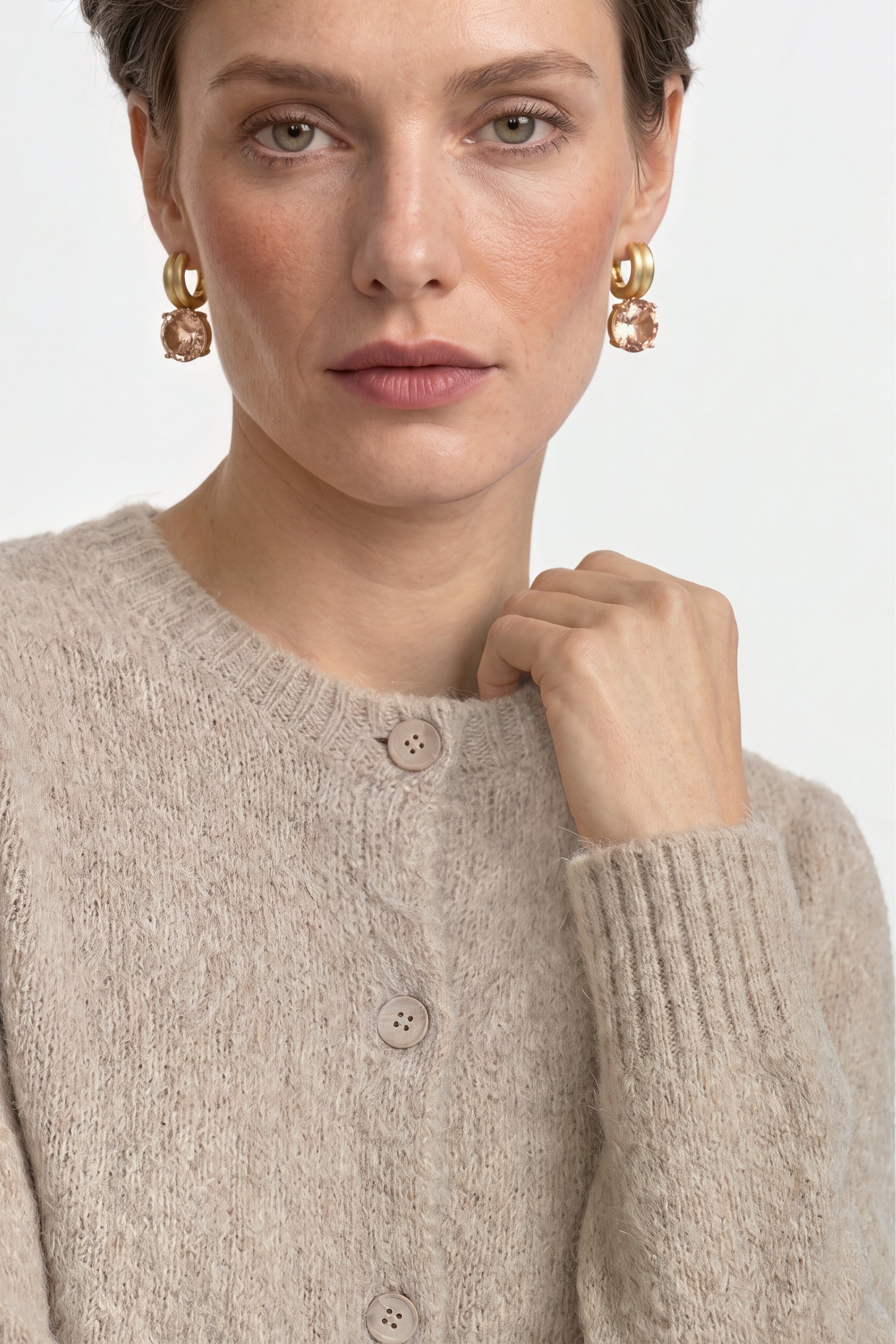 Kurz-Cardigan aus Wolle-Mix mit Mohair-Rich & Royal