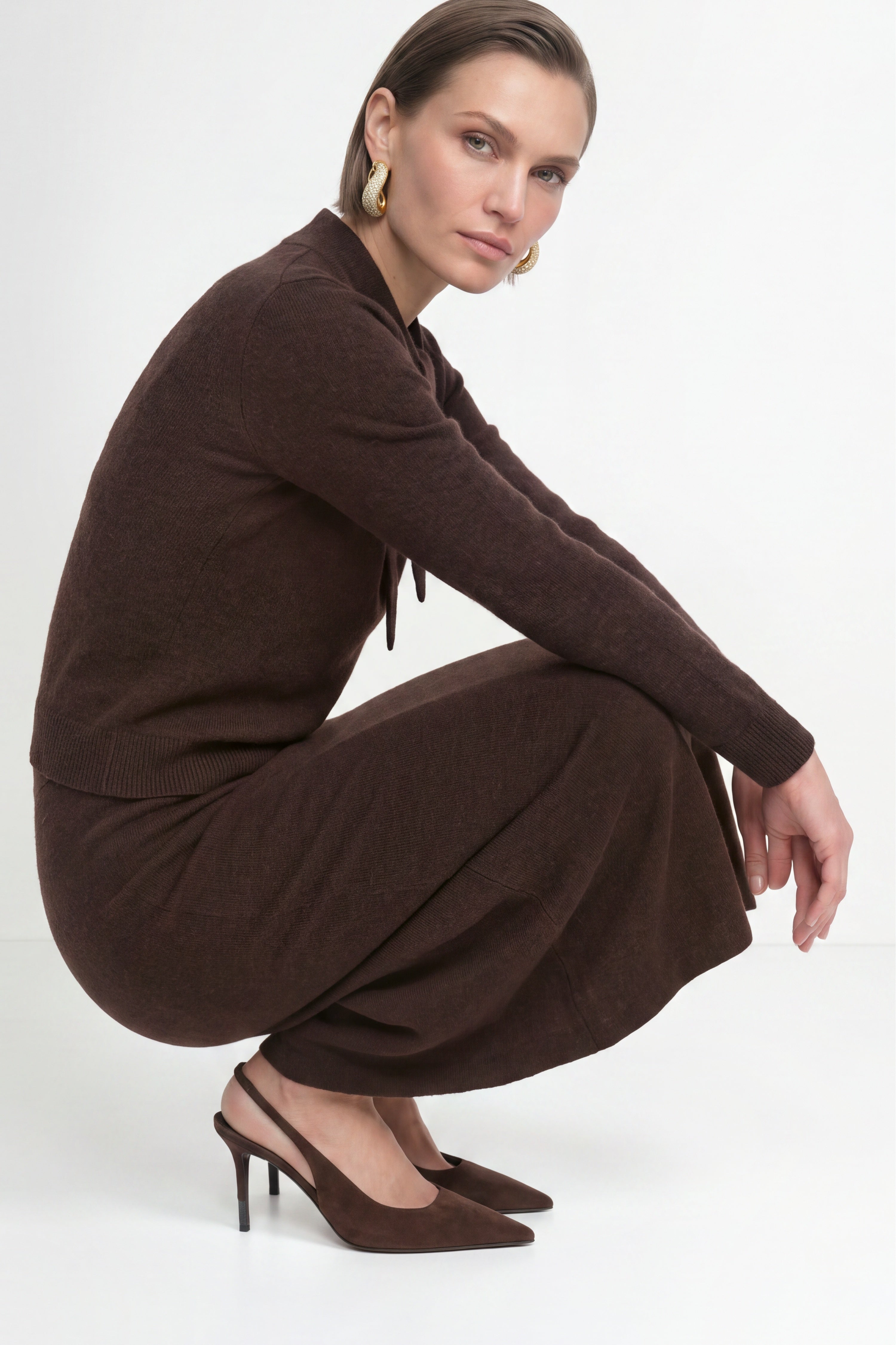 Merino-Kaschmir-Pullover mit Schleifenkragen-Rich & Royal