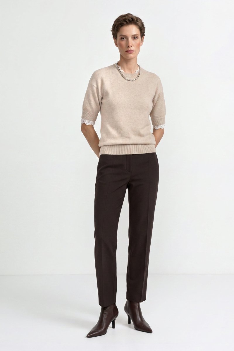 Kaschmirpullover mit Rundhalsausschnitt-Rich & Royal