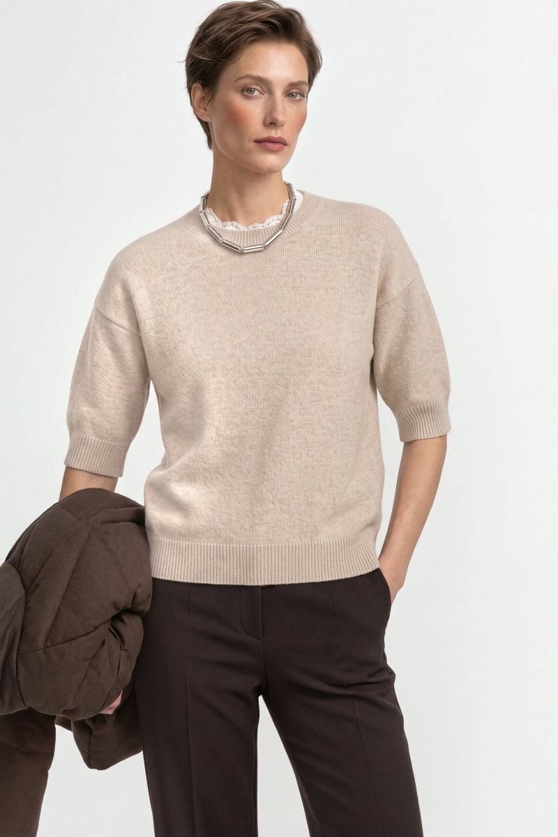 Kaschmirpullover mit Rundhalsausschnitt-Rich & Royal