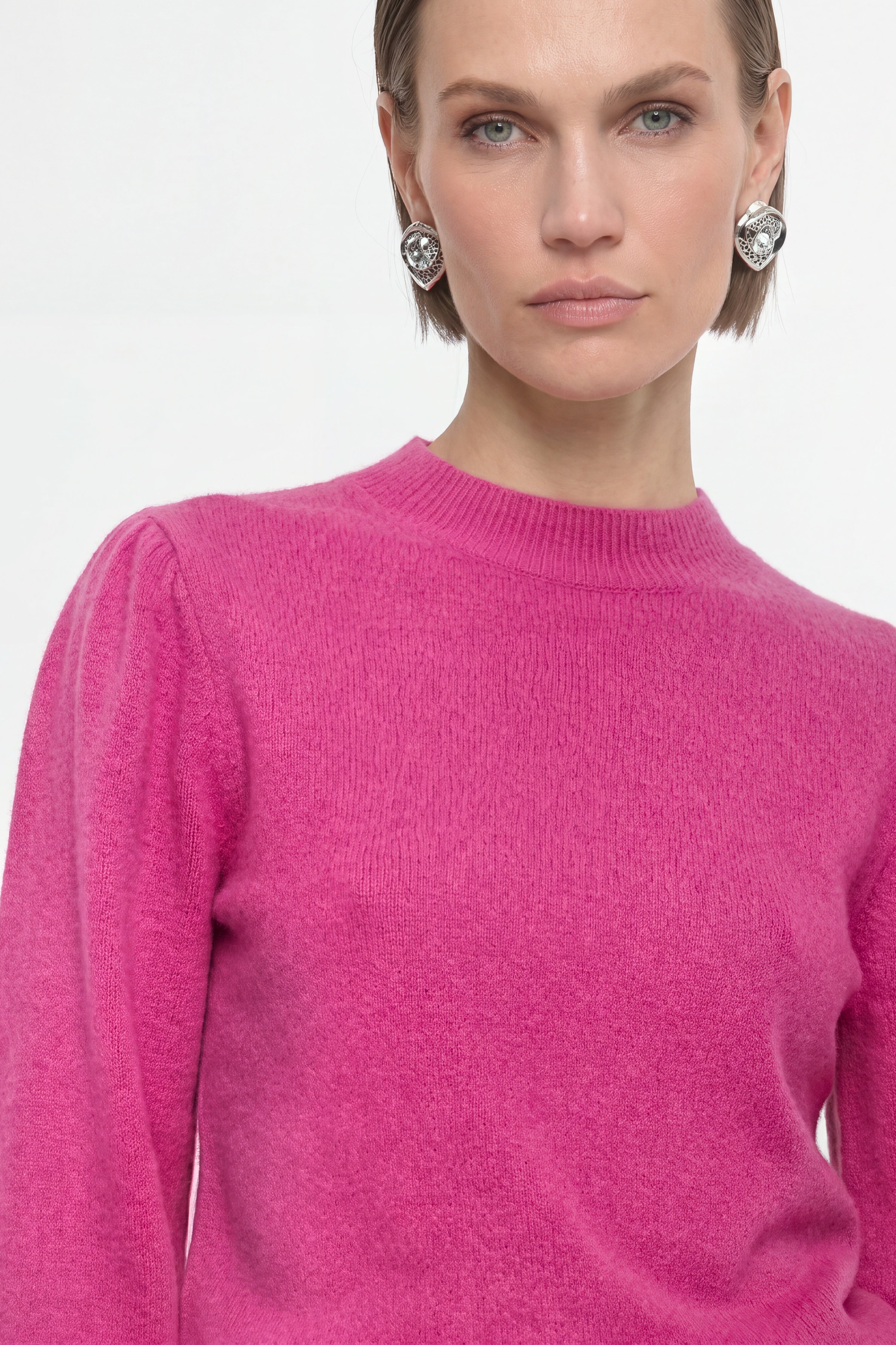 Kaschmirpullover mit Puffärmeln-Rich & Royal