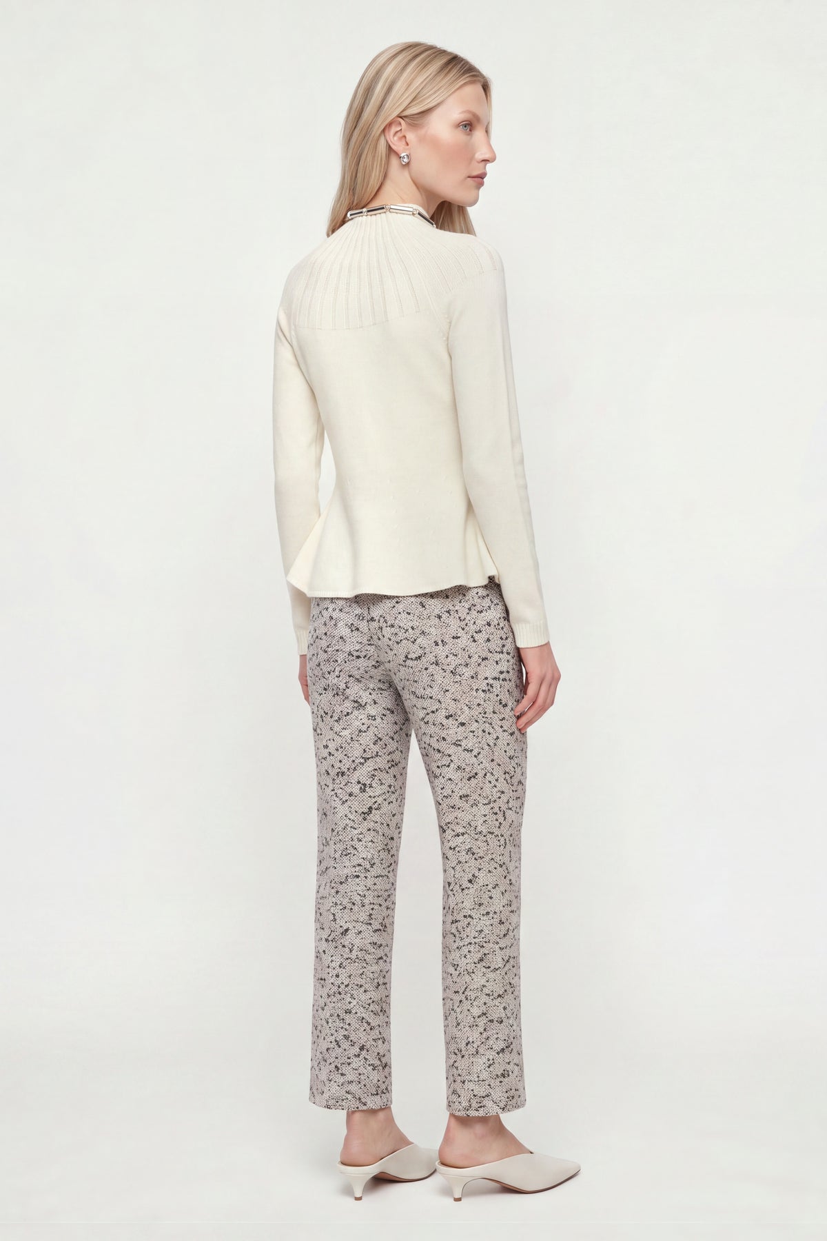 Merinopullover mit Peplum-Saum-Rich & Royal