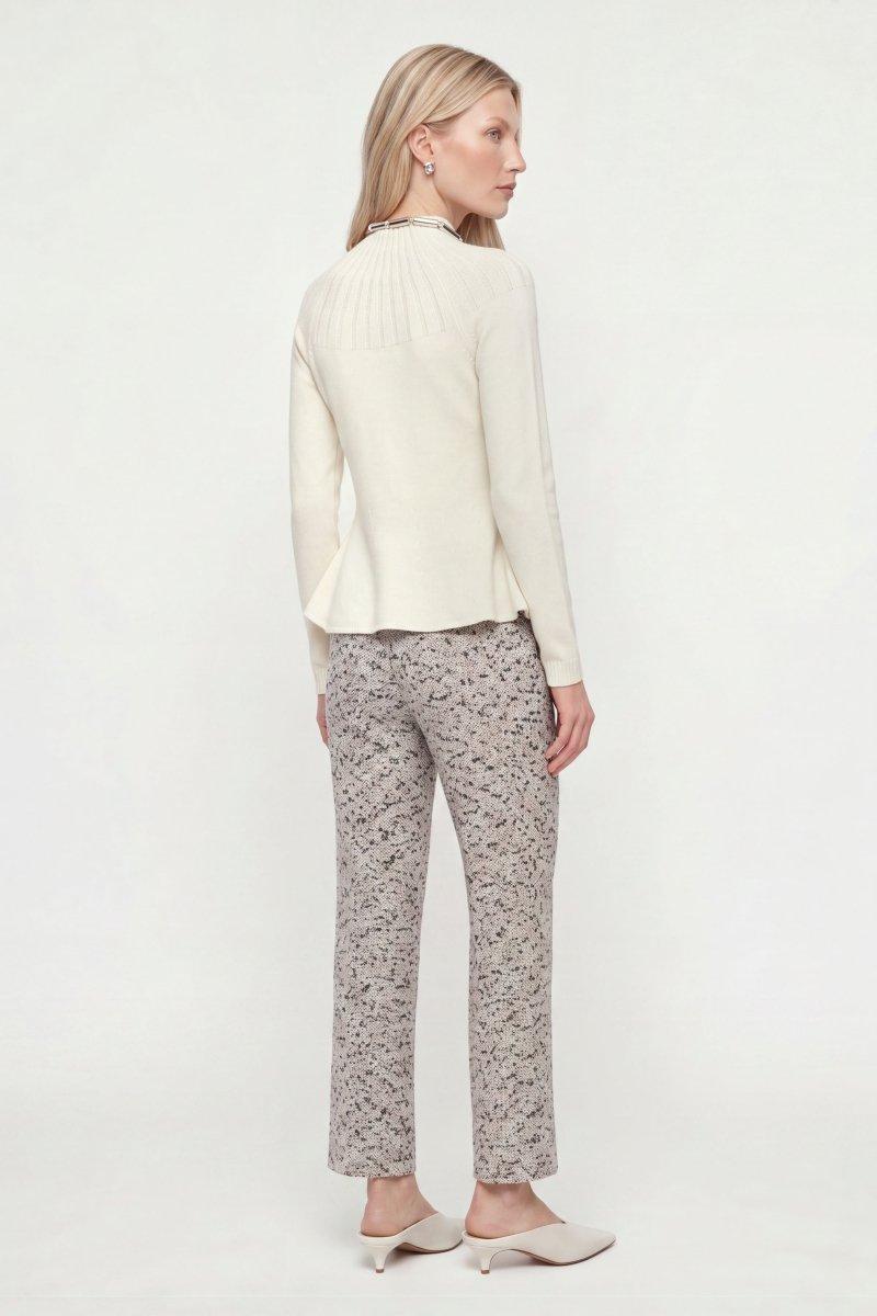 Merinopullover mit Peplum-Saum-Rich & Royal