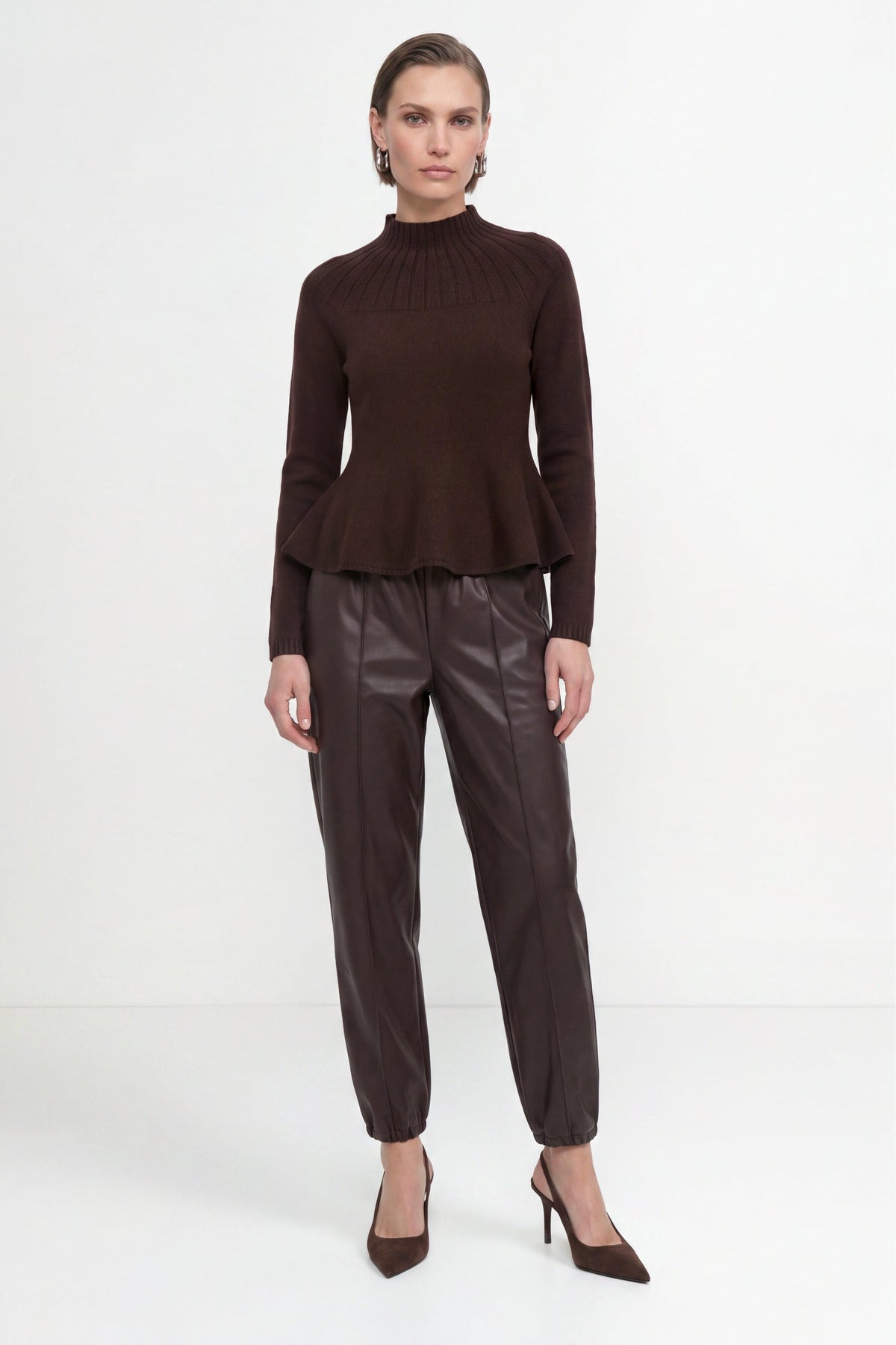 Merinopullover mit Peplum-Saum-Rich & Royal