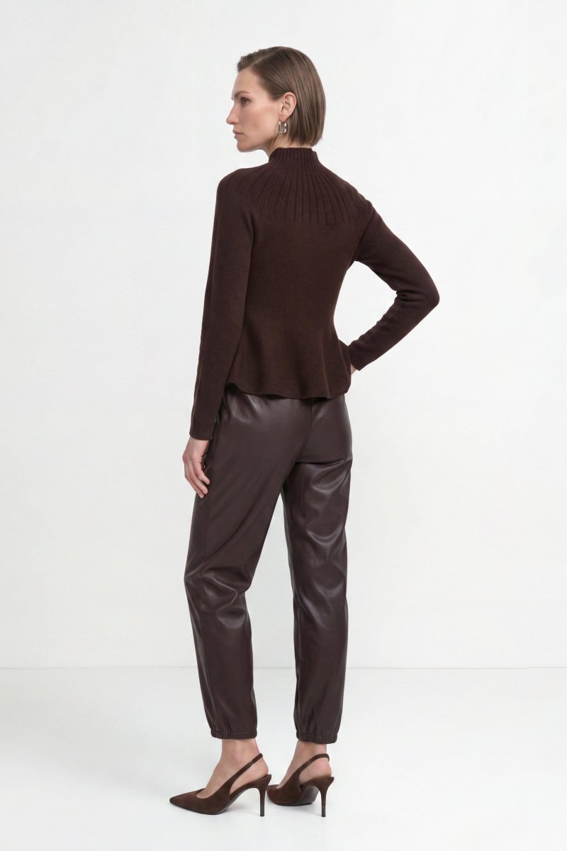 Merinopullover mit Peplum-Saum-Rich & Royal