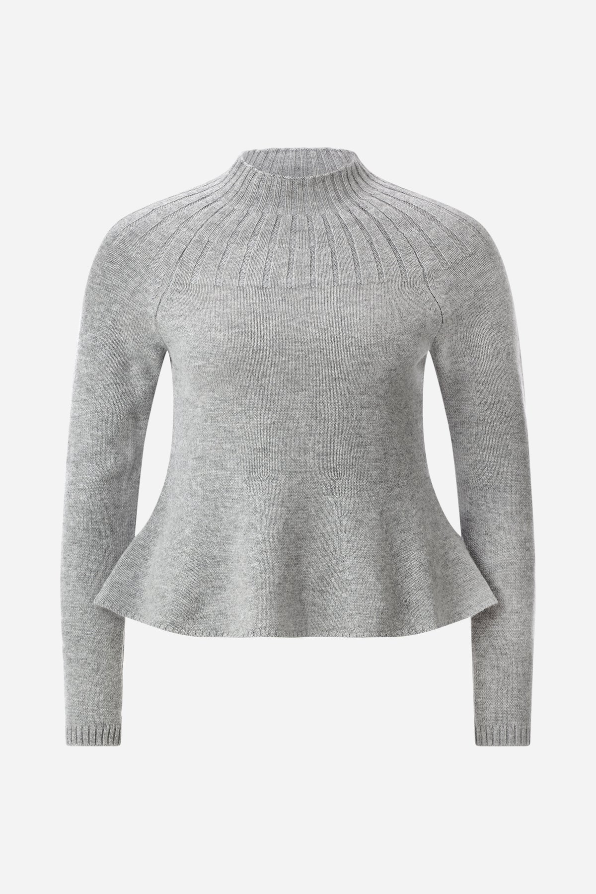 Merinopullover mit Peplum-Saum-Rich & Royal