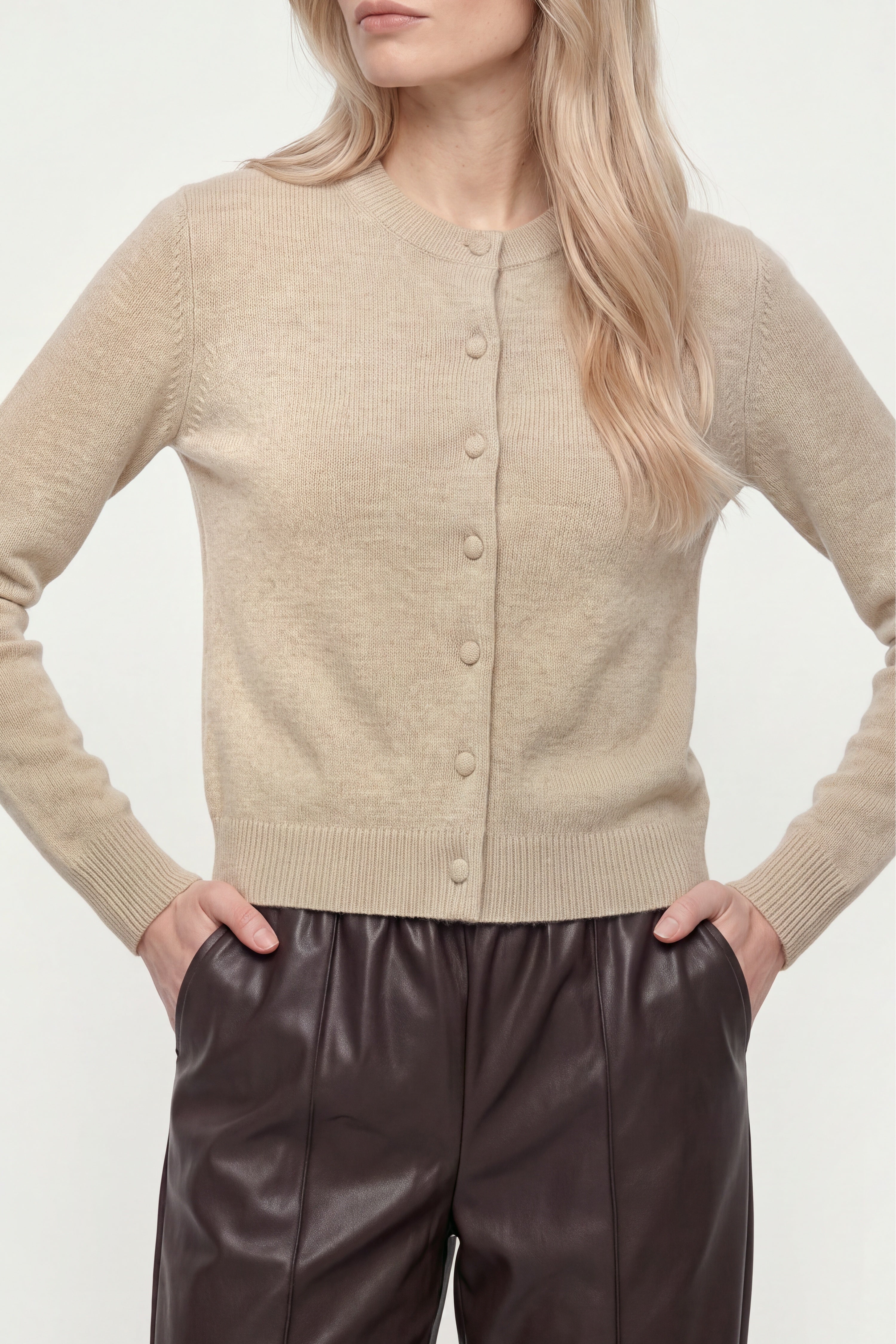 Cropped Cardigan aus Merino-Mix-Rich & Royal