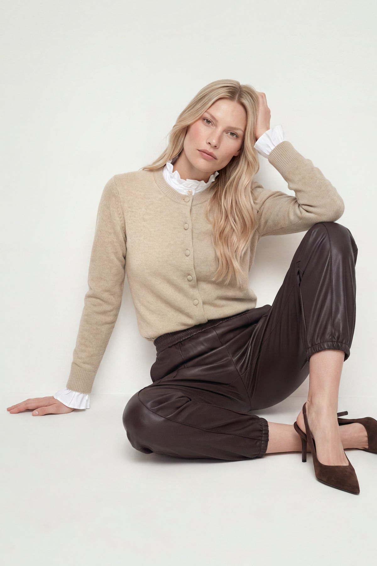 Cropped Cardigan aus Merino-Mix-Rich & Royal
