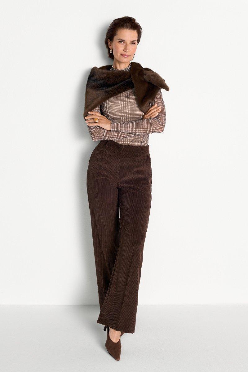Rollkragen-Longsleeve mit Karo-Print-Rich & Royal