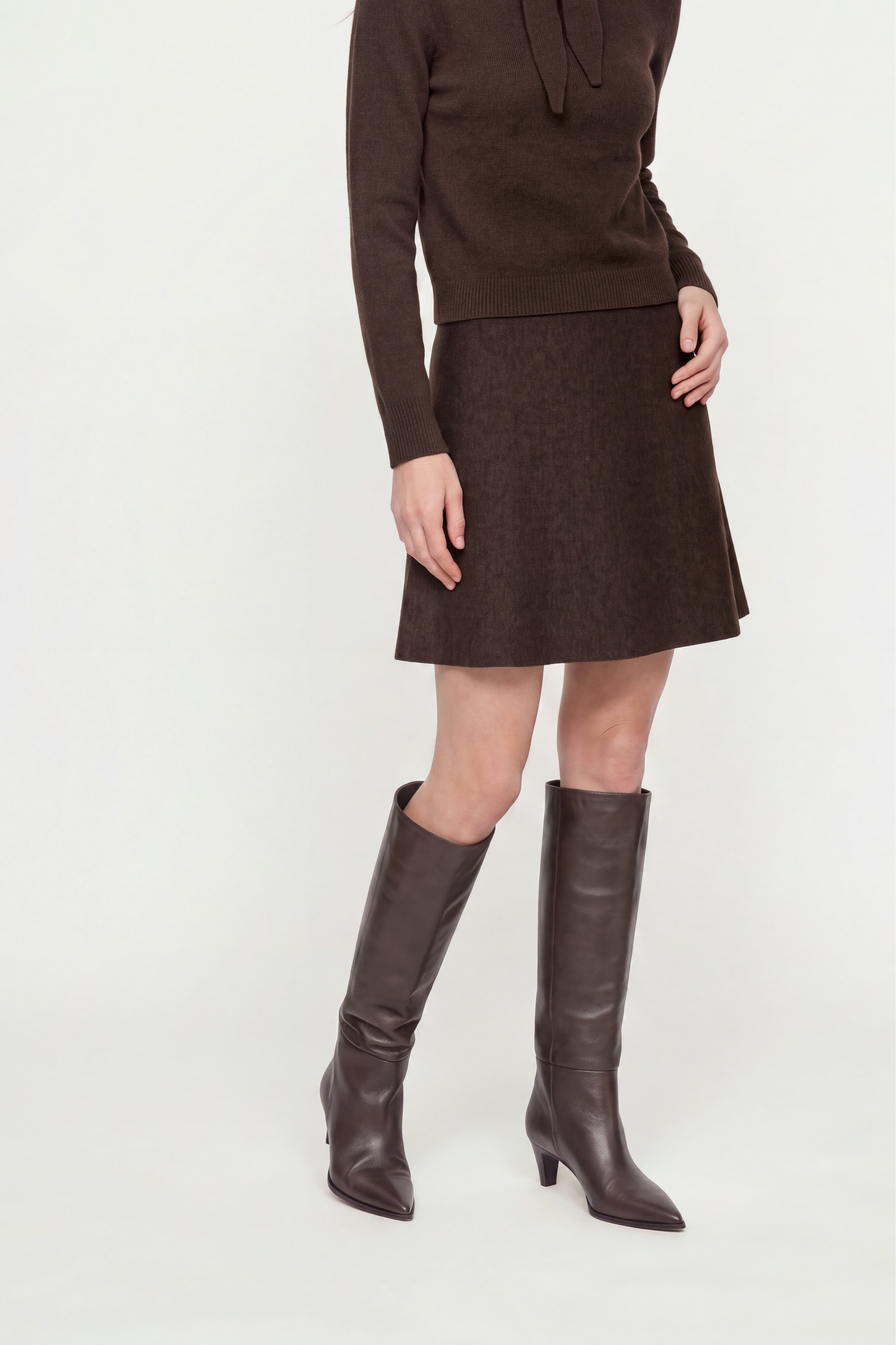 Merino-Minirock in A-Linie-Rich & Royal