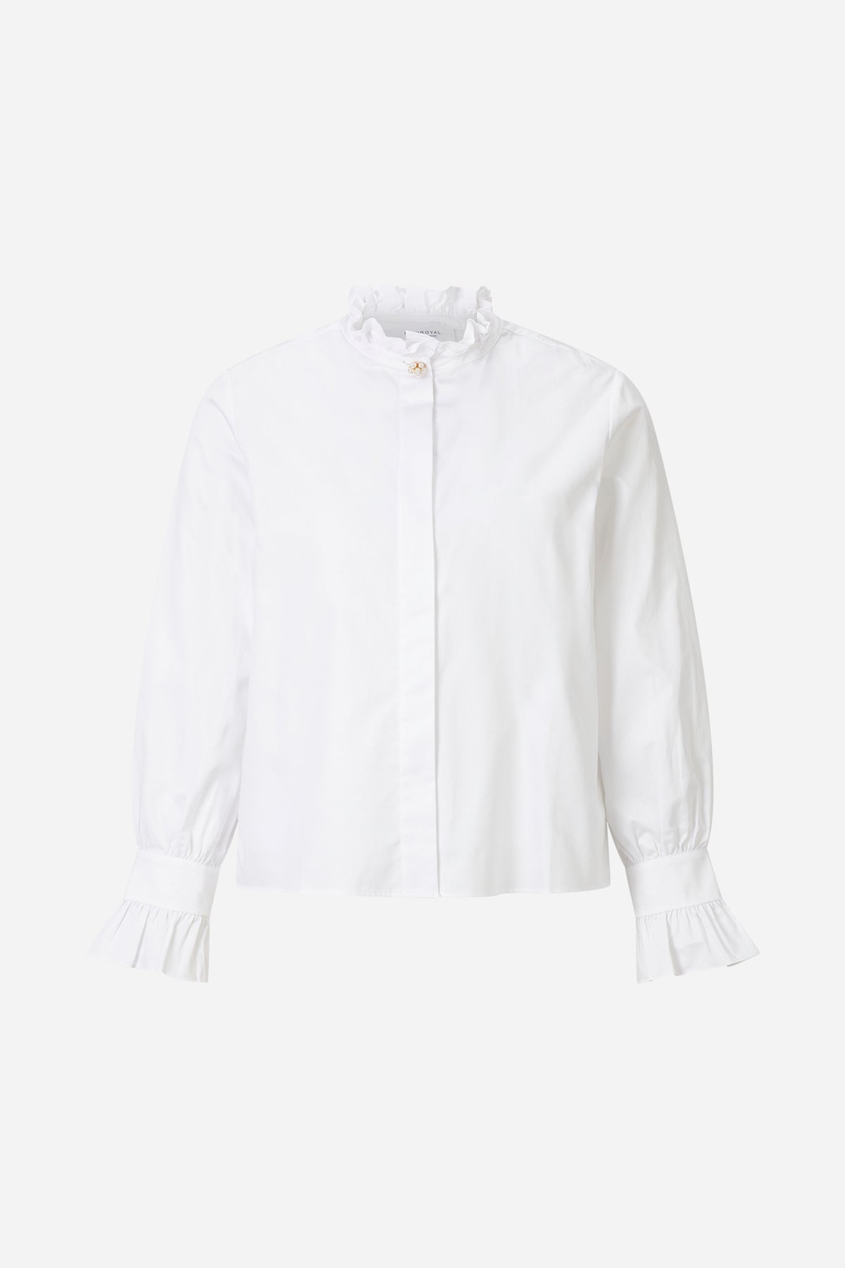 Baumwollbluse mit Rüschenkragen-Rich & Royal