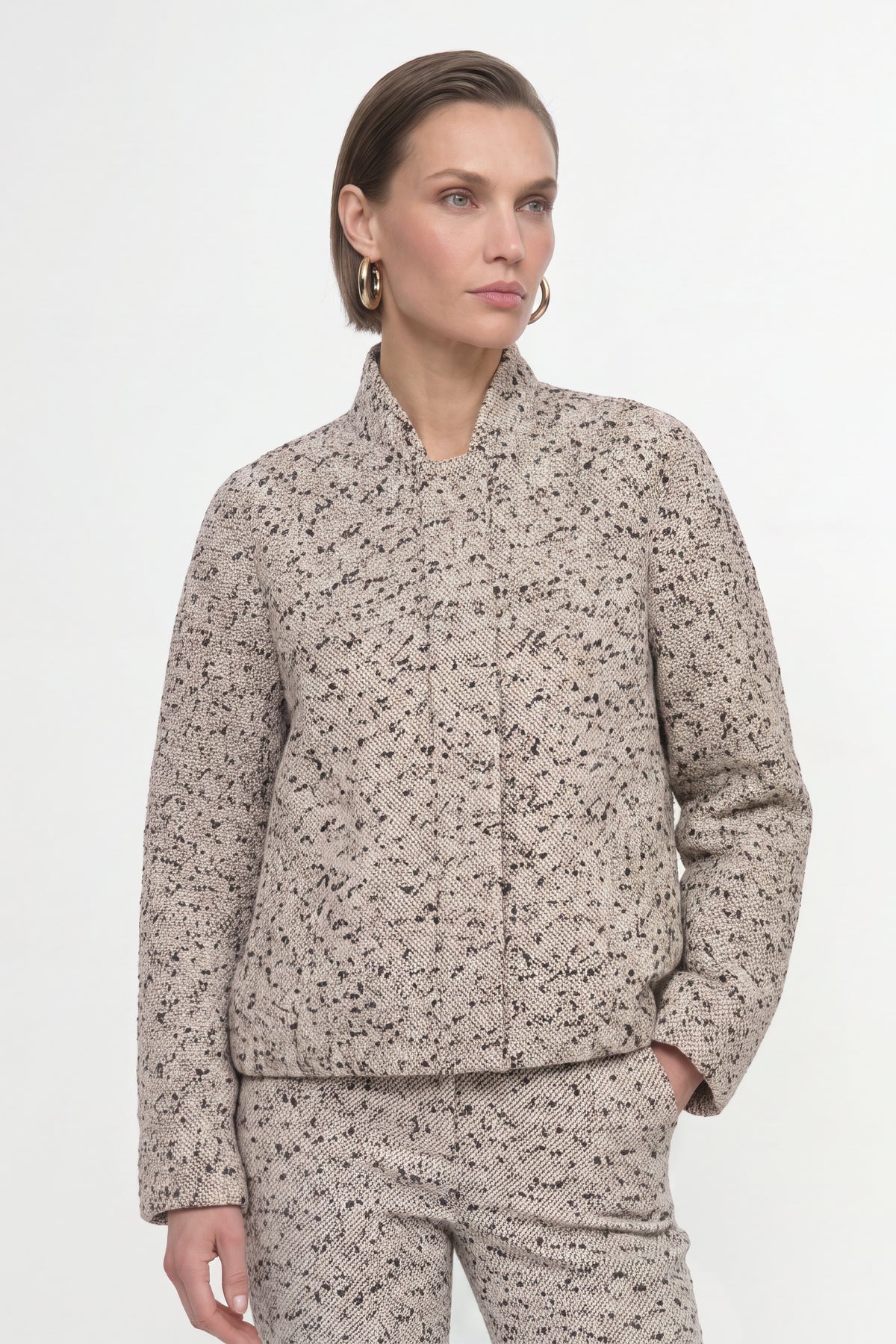 Kurzblouson in Tweed-Optik-Rich & Royal