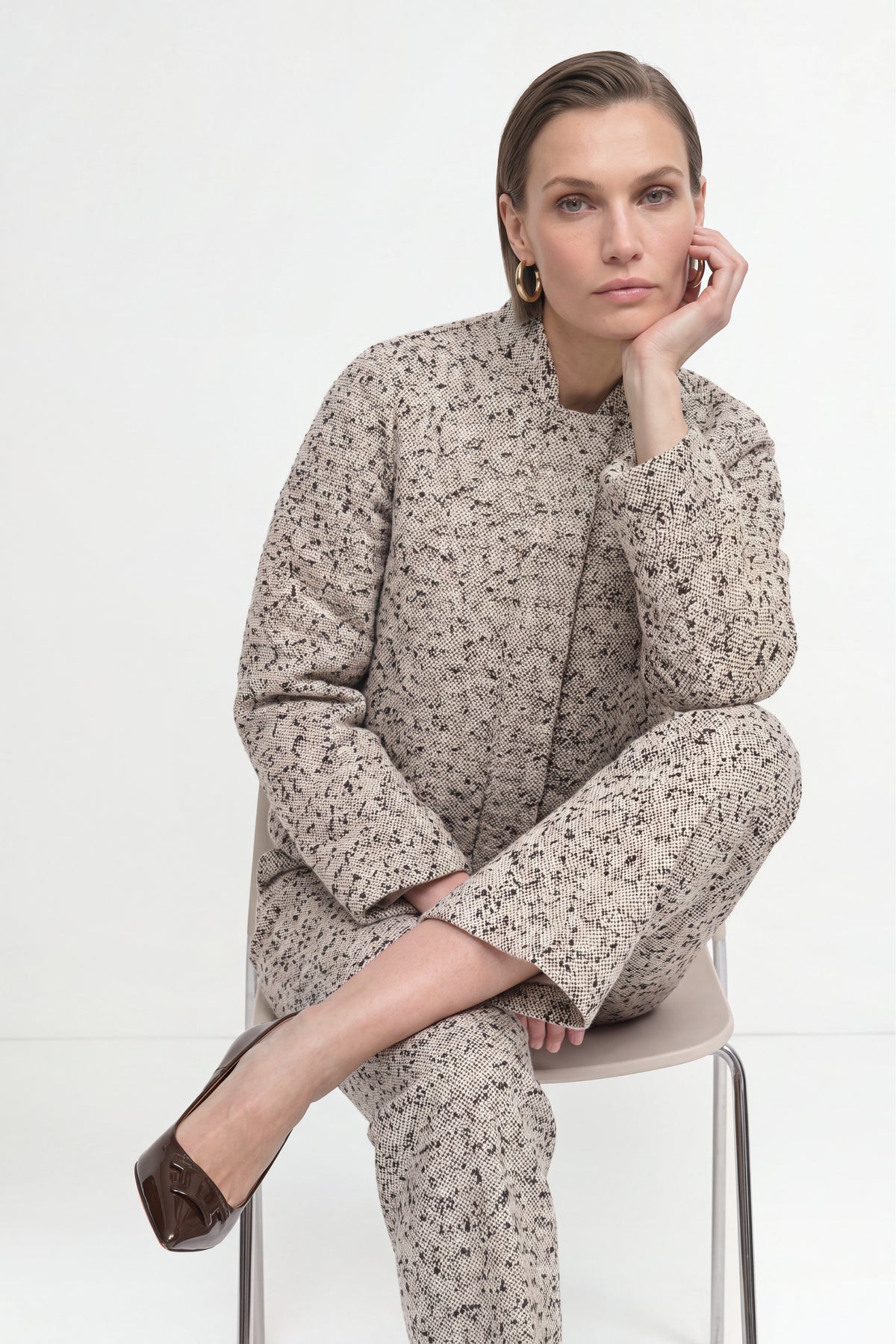 Kurzblouson in Tweed-Optik-Rich & Royal
