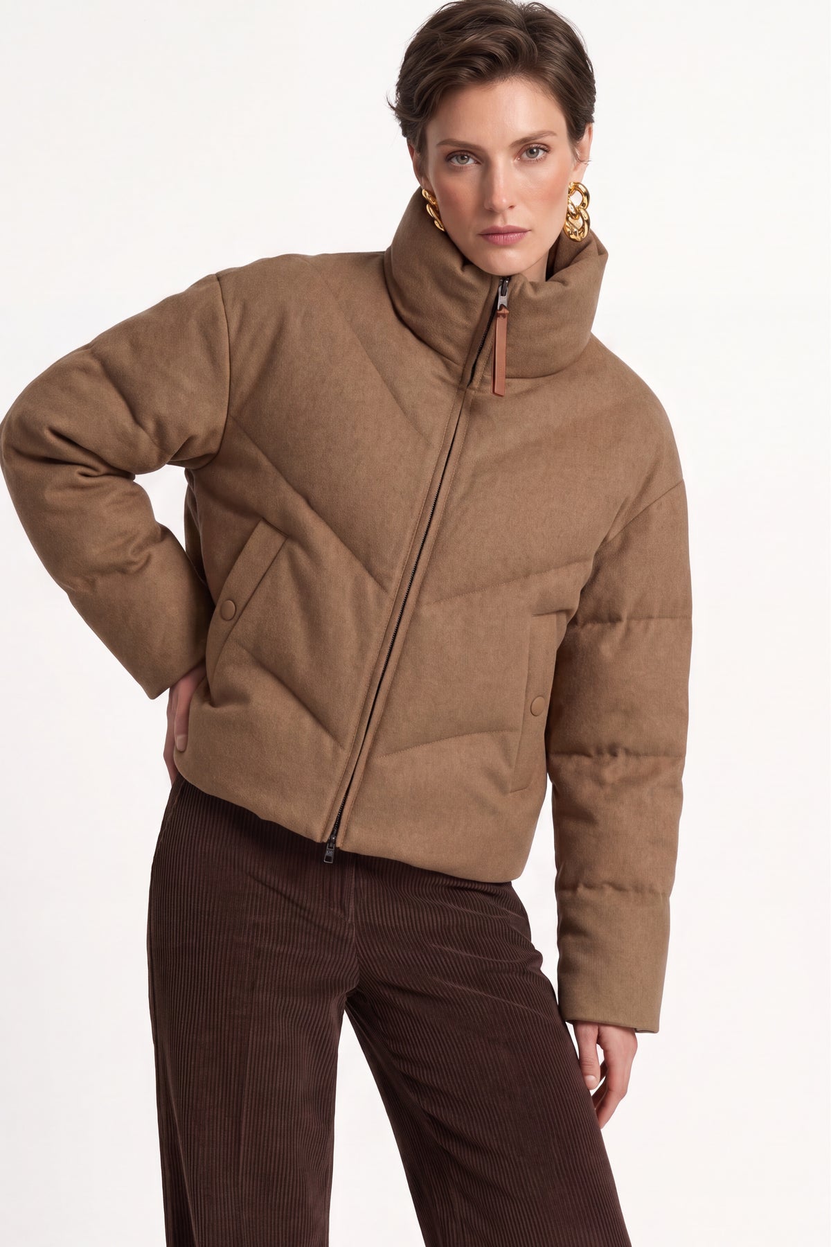 Wollmix-Jacke mit Daunenfüllung-Rich & Royal