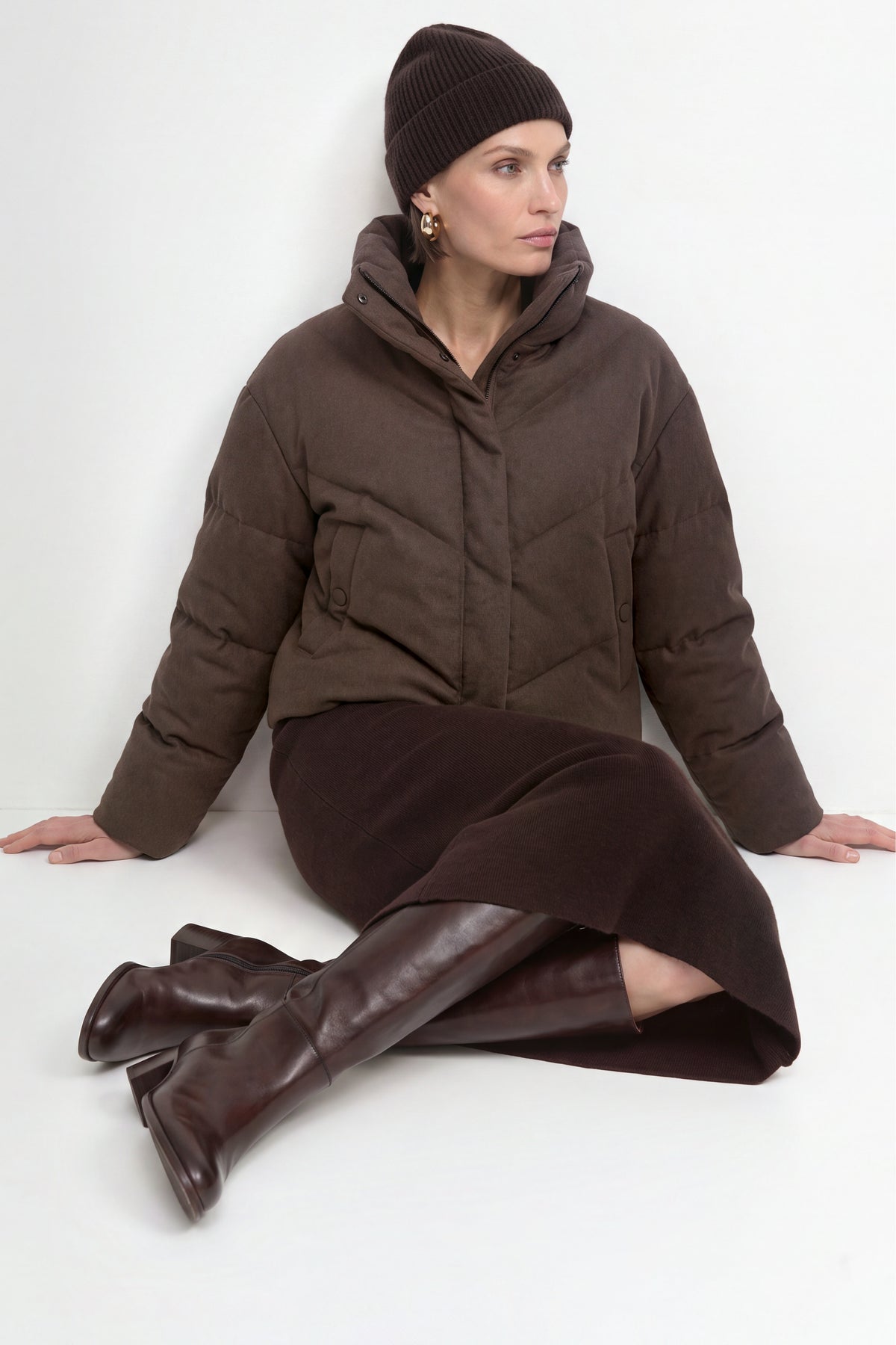 Wollmix-Jacke mit Daunenfüllung-Rich & Royal
