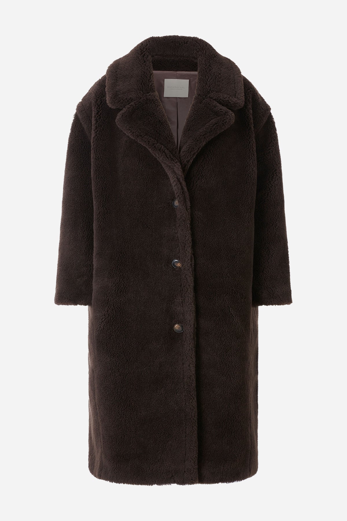 Teddyfell-Mantel aus Wolle-Mix-Rich & Royal