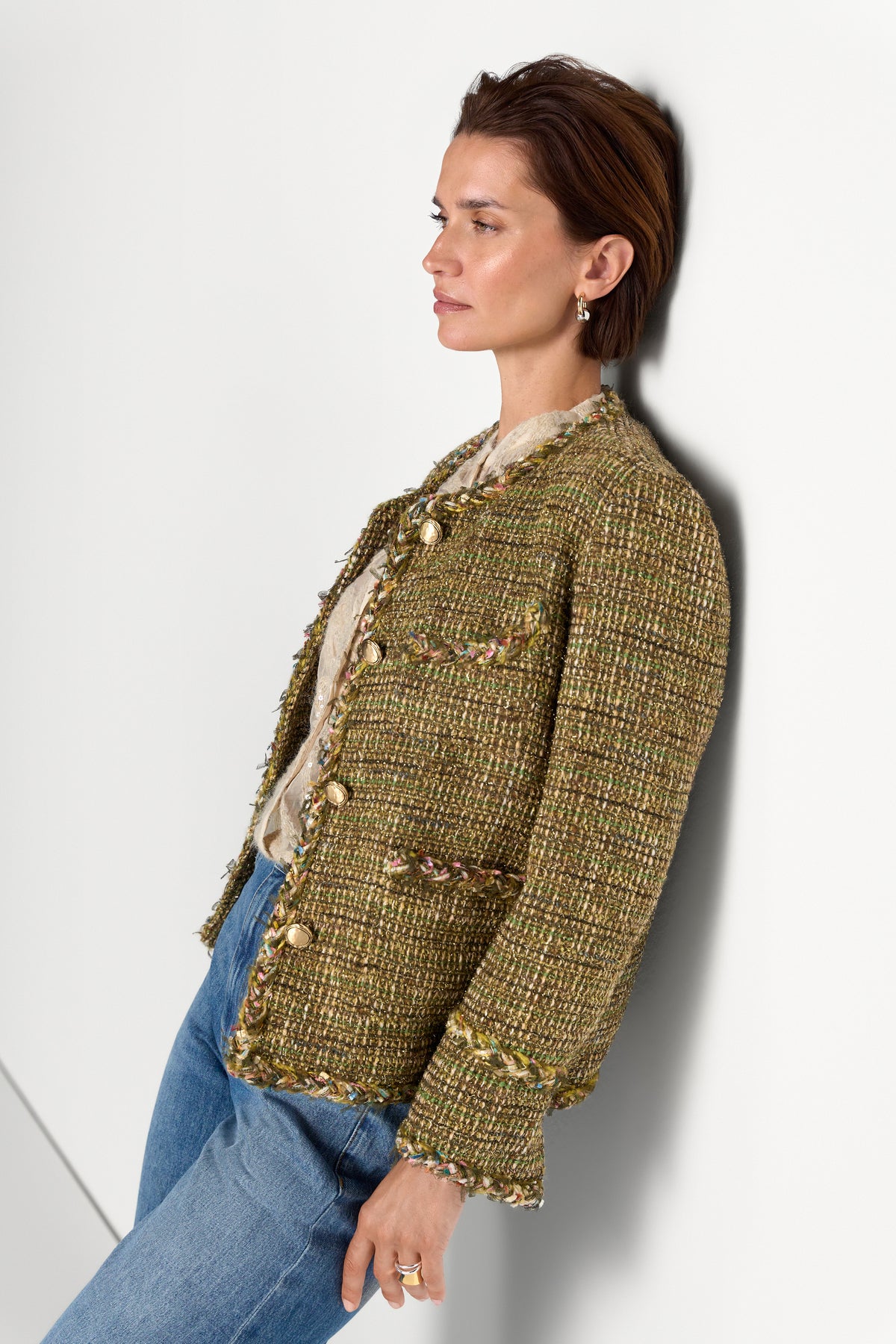 Tweed-Blazer mit Wollanteil-Rich & Royal