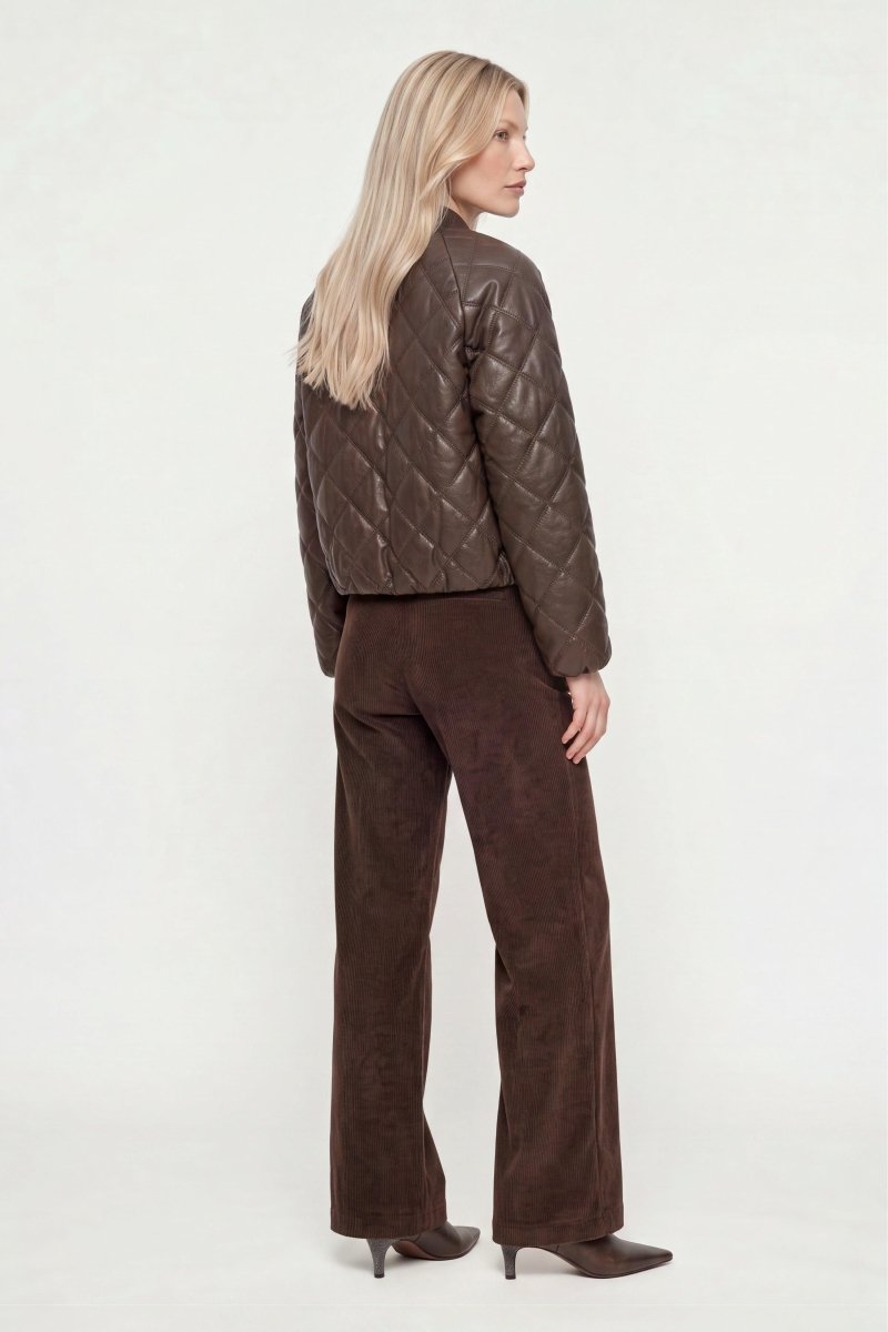 Gesteppte Jacke in Lederoptik-Rich & Royal