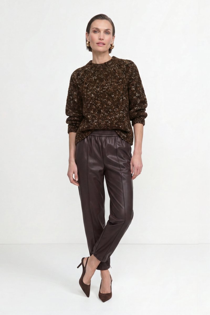 Grobstrick-Pullover mit Melange-Optik-Rich & Royal
