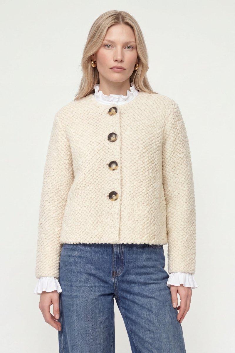 Bouclé-Cardigan-Rich & Royal