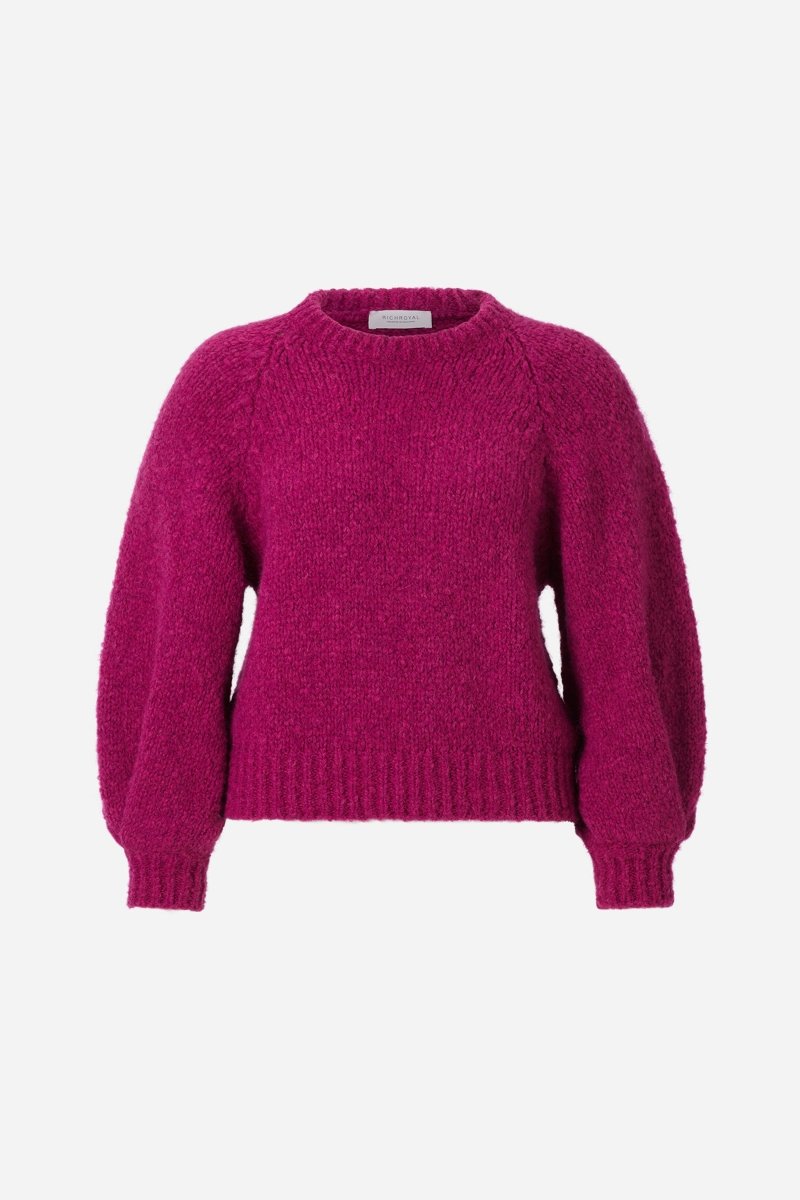 Grobstrickpullover mit Ballonärmeln-Rich & Royal