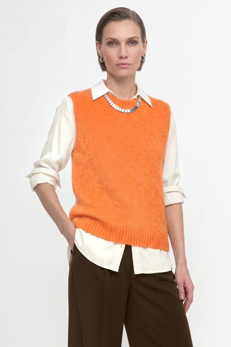 Mohair-Pullunder mit Rundhalsausschnitt-Rich & Royal