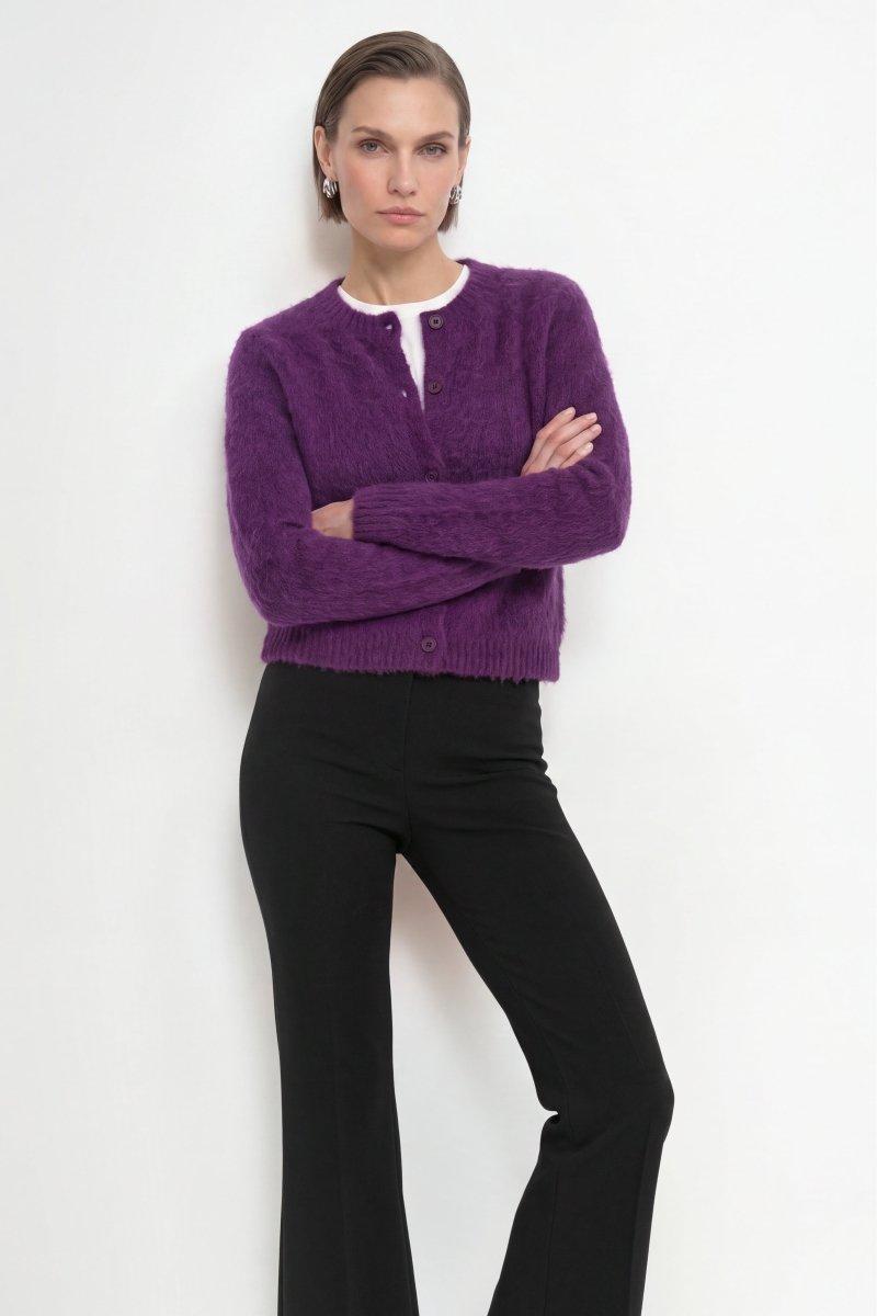 Flauschiger Mohair-Cardigan-Rich & Royal