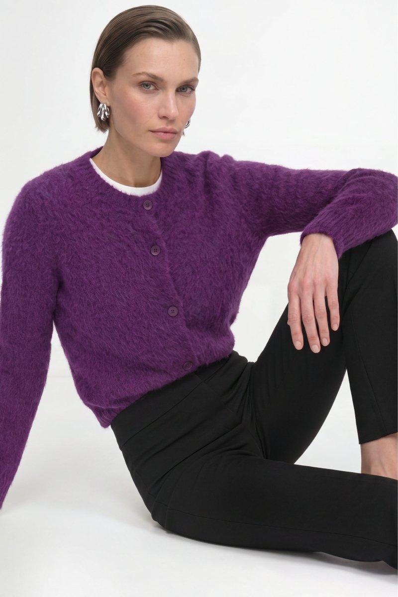 Flauschiger Mohair-Cardigan-Rich & Royal