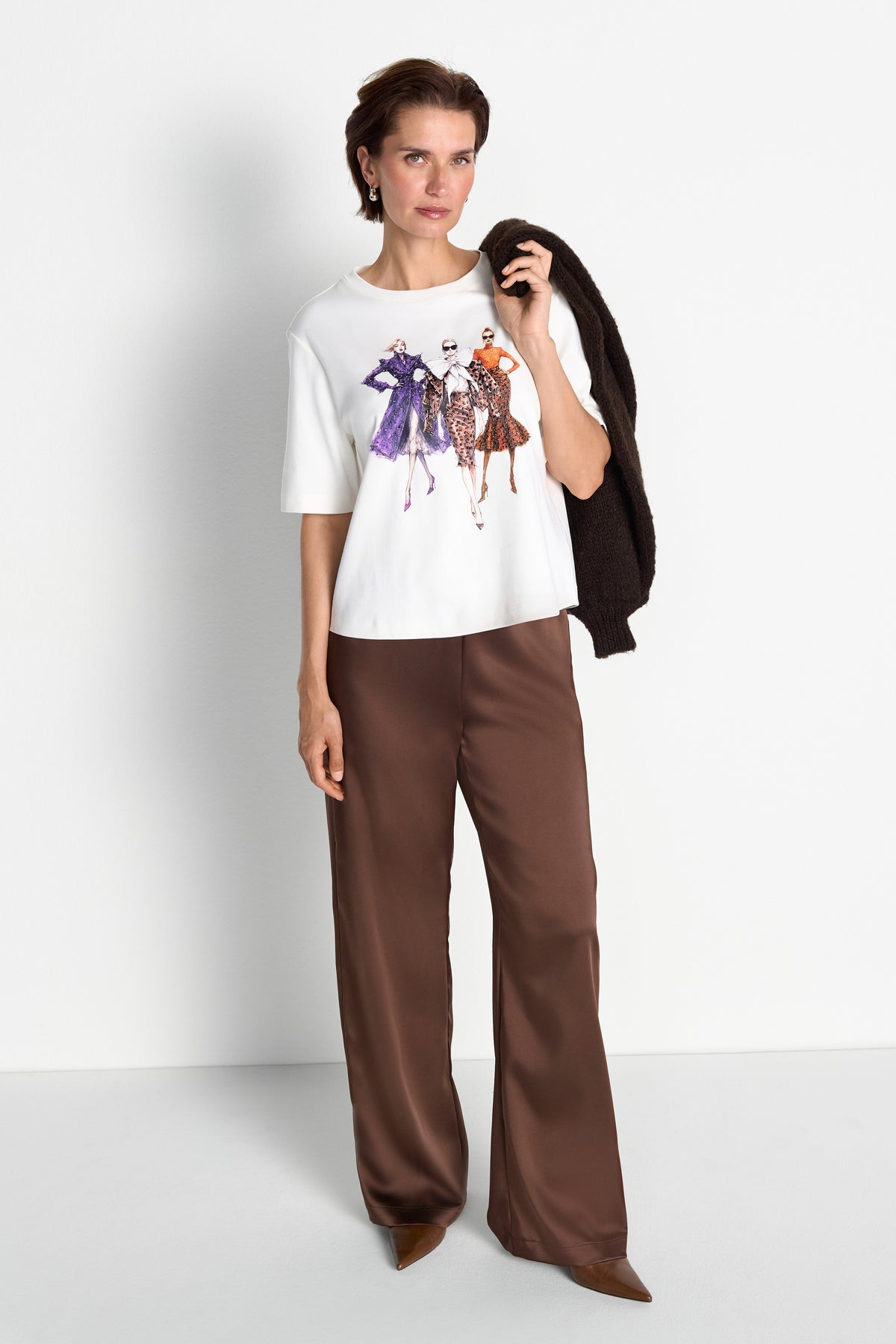 Baumwoll-T-Shirt mit Frontprint-Rich & Royal