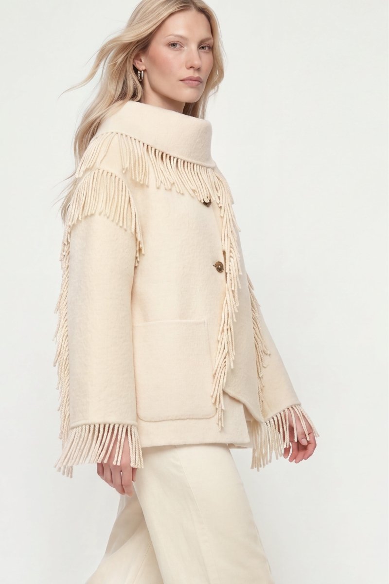 Fransenjacke mit Schalkragen-Rich & Royal