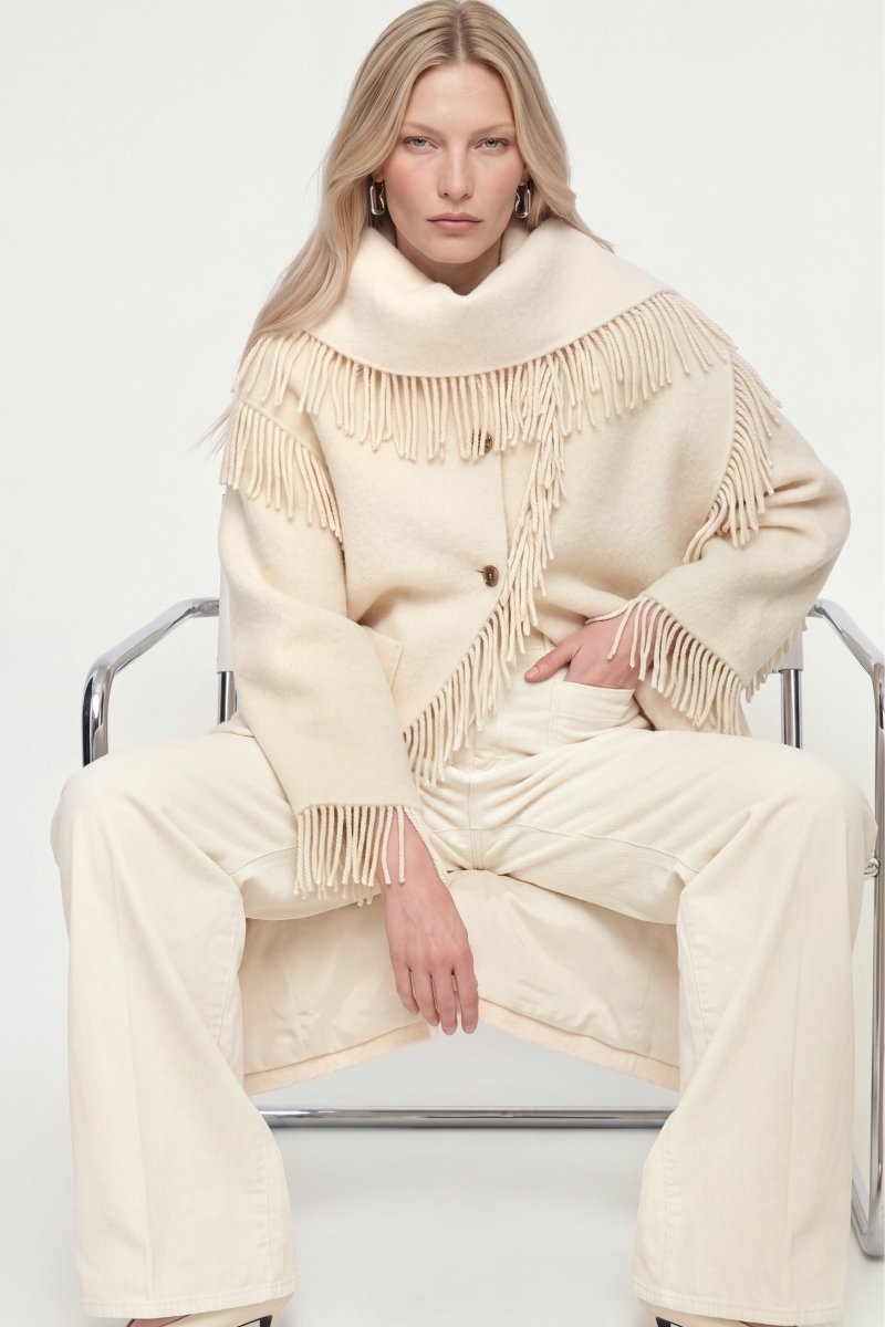 Fransenjacke mit Schalkragen-Rich & Royal