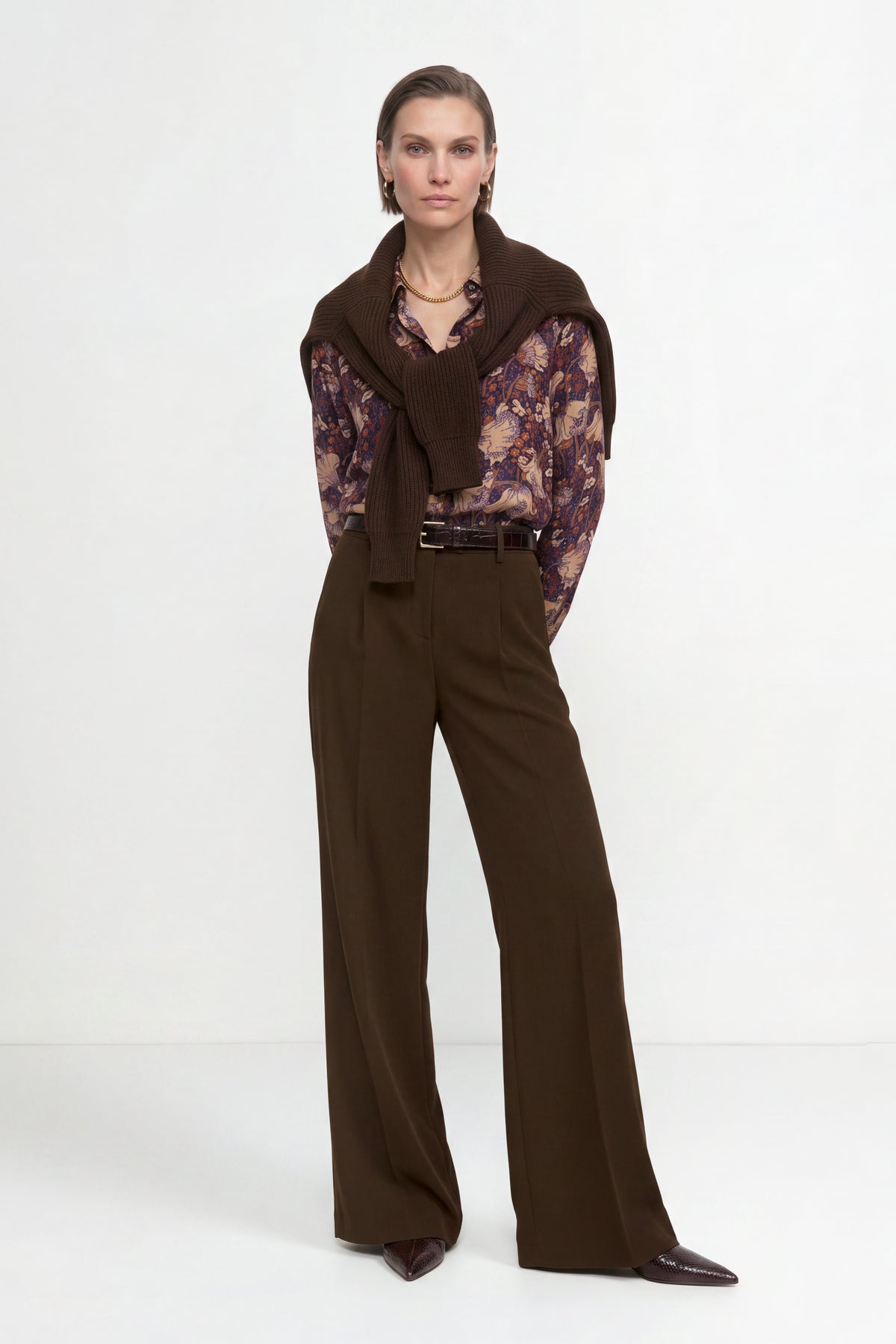 Wide-Leg-Bundfaltenhose-Rich & Royal