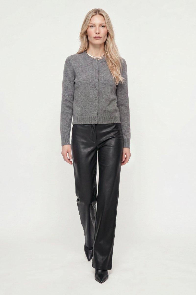 Straight-Leg-Hose in Lederoptik-Rich & Royal