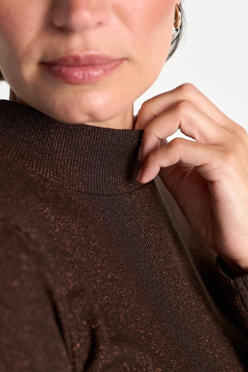 Rippstrick-Longsleeve mit Stehkragen-Rich & Royal