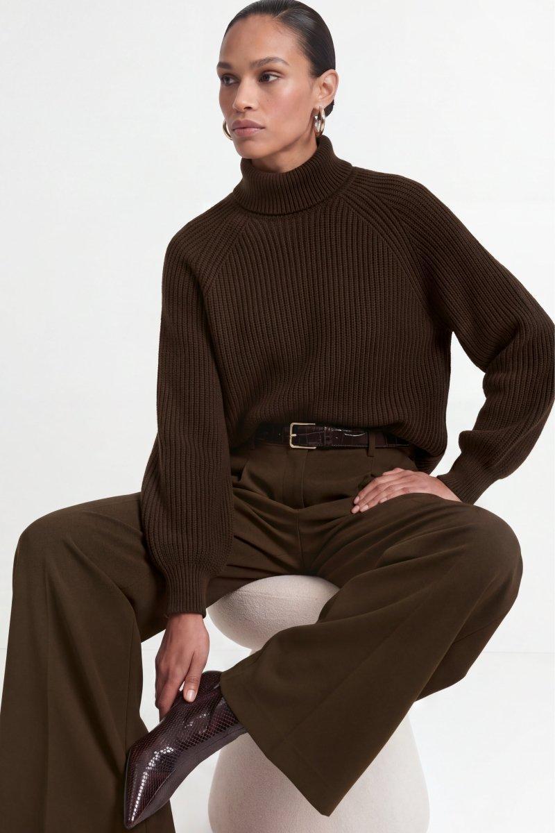 Rippstrick-Rollkragenpullover-Rich & Royal