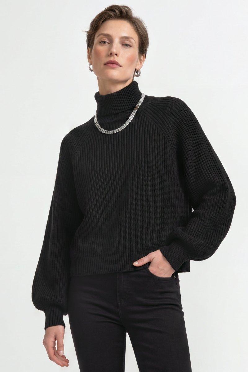 Rippstrick-Rollkragenpullover-Rich & Royal