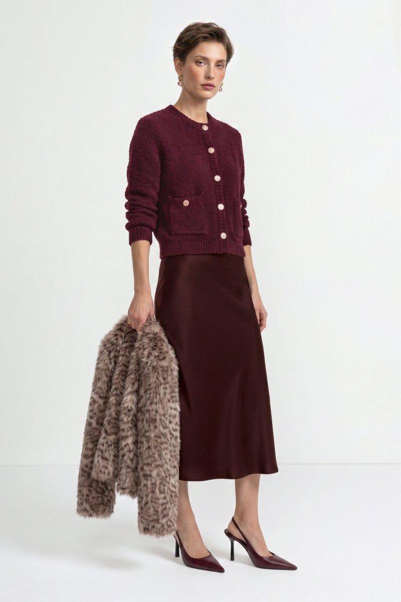 Bouclé-Cardigan mit Knopfleiste-Rich & Royal