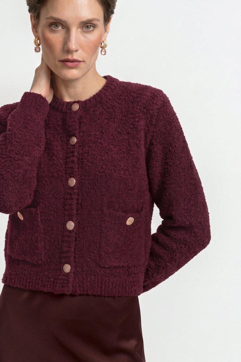 Bouclé-Cardigan mit Knopfleiste-Rich & Royal
