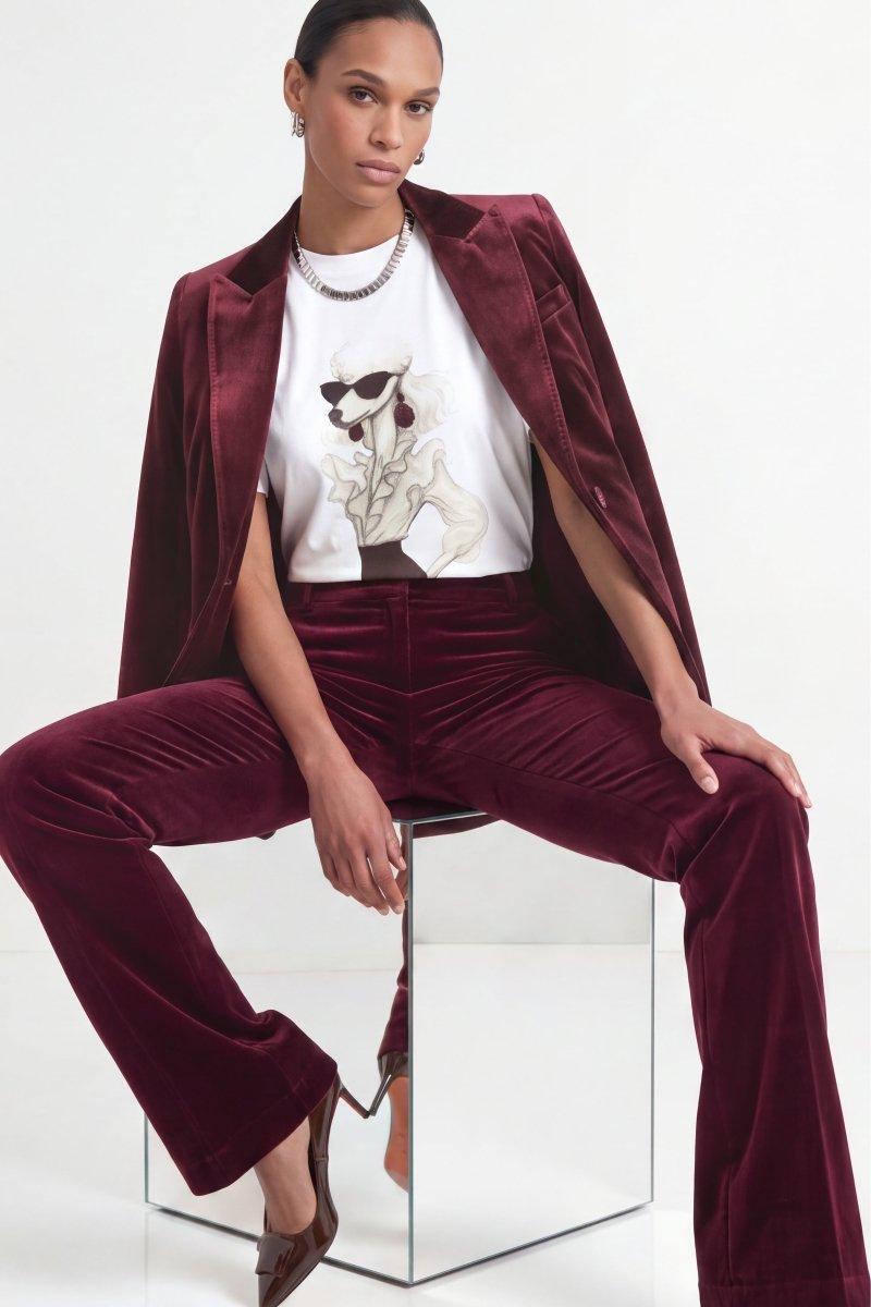 Baumwoll-T-Shirt mit Pudel-Print-Rich & Royal