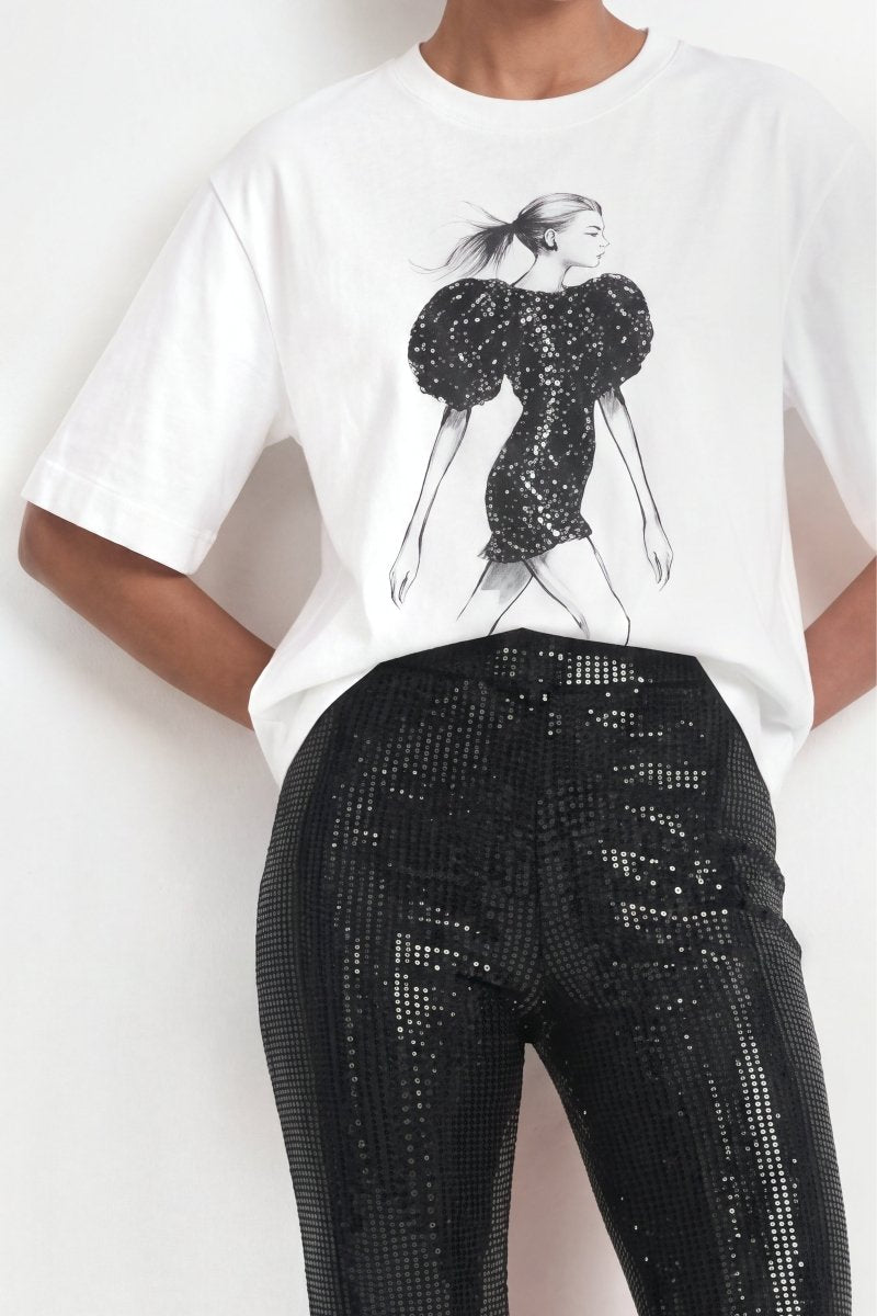 Baumwoll-T-Shirt mit Frontprint-Rich & Royal