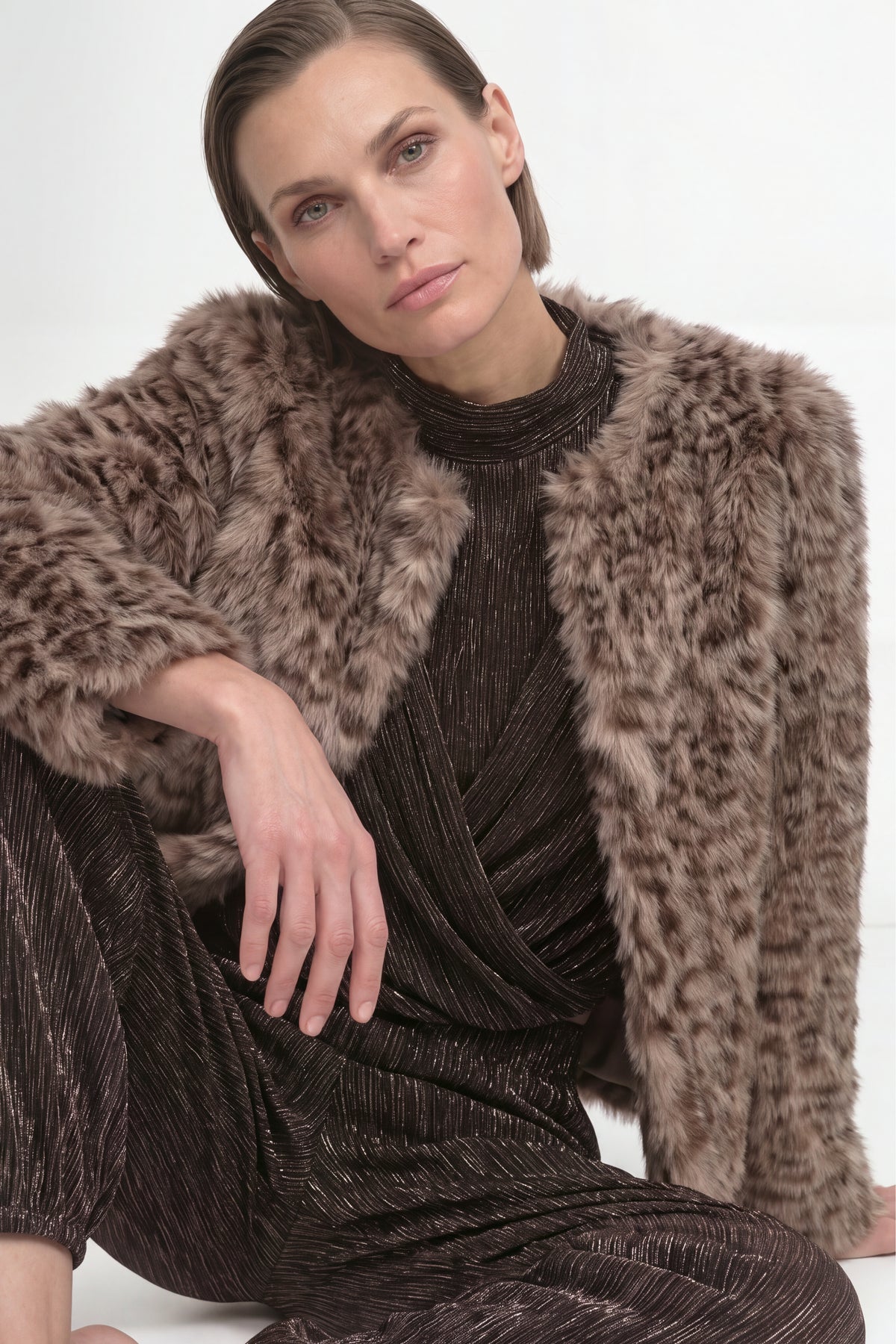 Leoparden-Fellimitatjacke-Rich & Royal