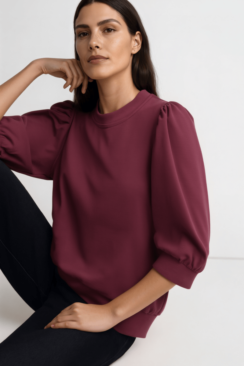 Sweatshirt mit Puffärmeln-Rich & Royal