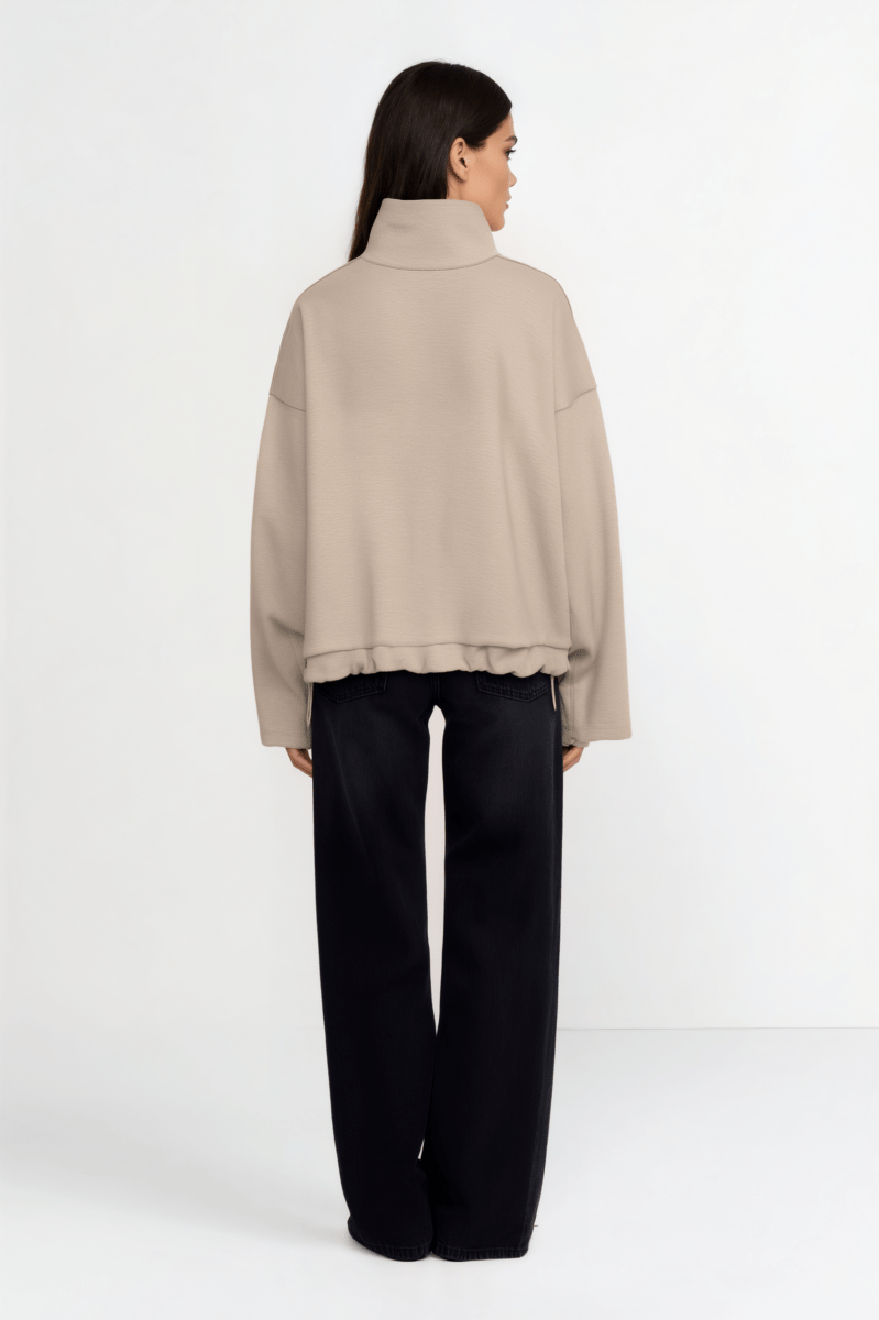 Sweatjacke mit Stehkragen-Rich & Royal