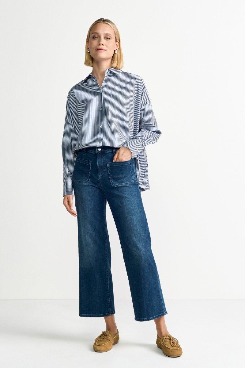 Indigo-Jeans mit Taschen-Rich & Royal