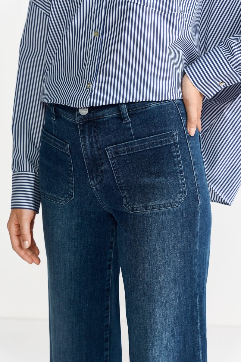 Indigo-Jeans mit Taschen-Rich & Royal