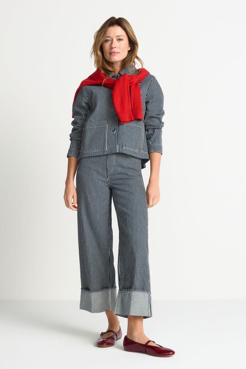 Jeans mit Nadelstreifen-Rich & Royal