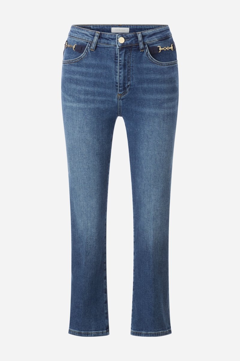 Cropped-Jeans mit Horsebit-Details-Rich & Royal