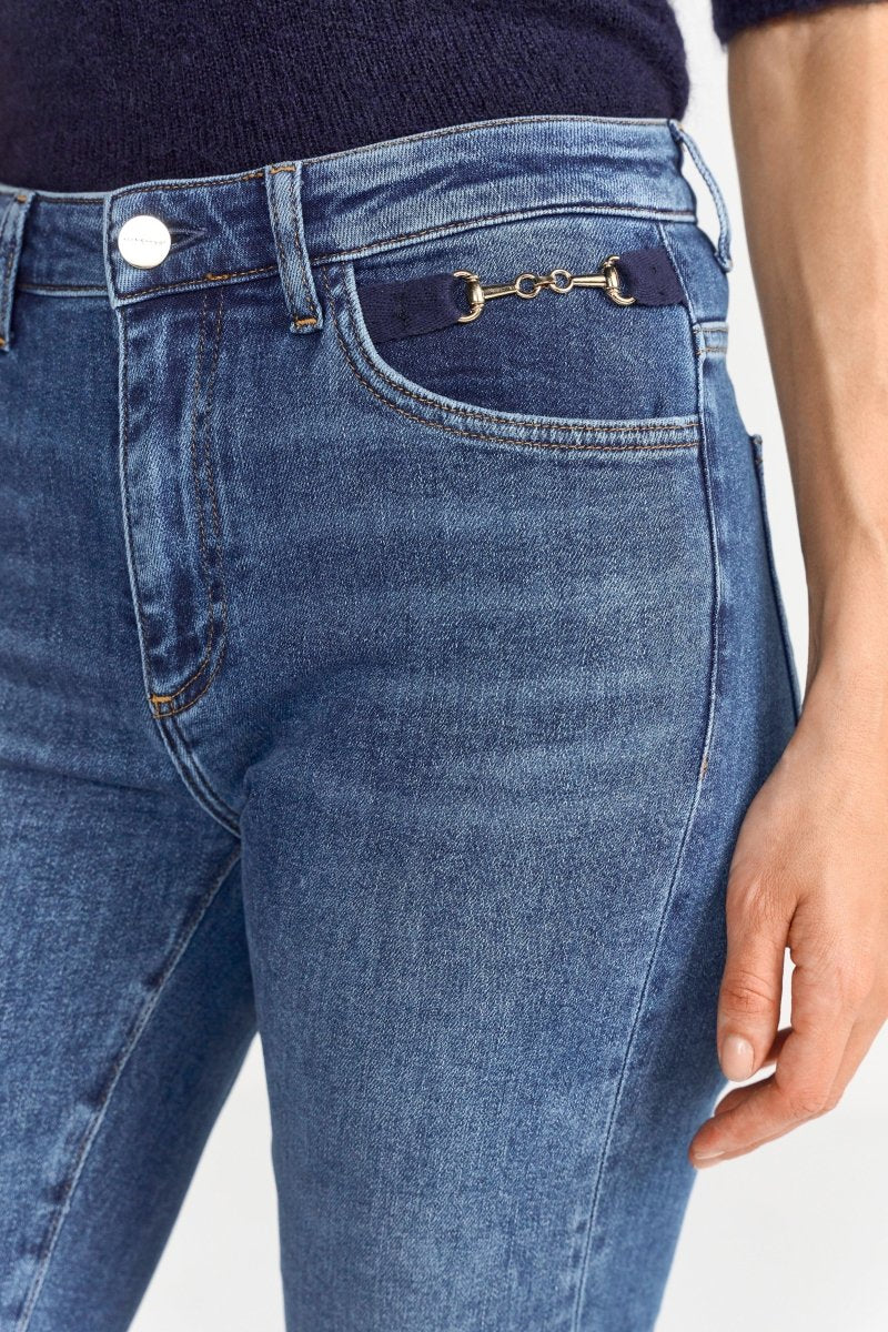 Cropped-Jeans mit Horsebit-Details-Rich & Royal