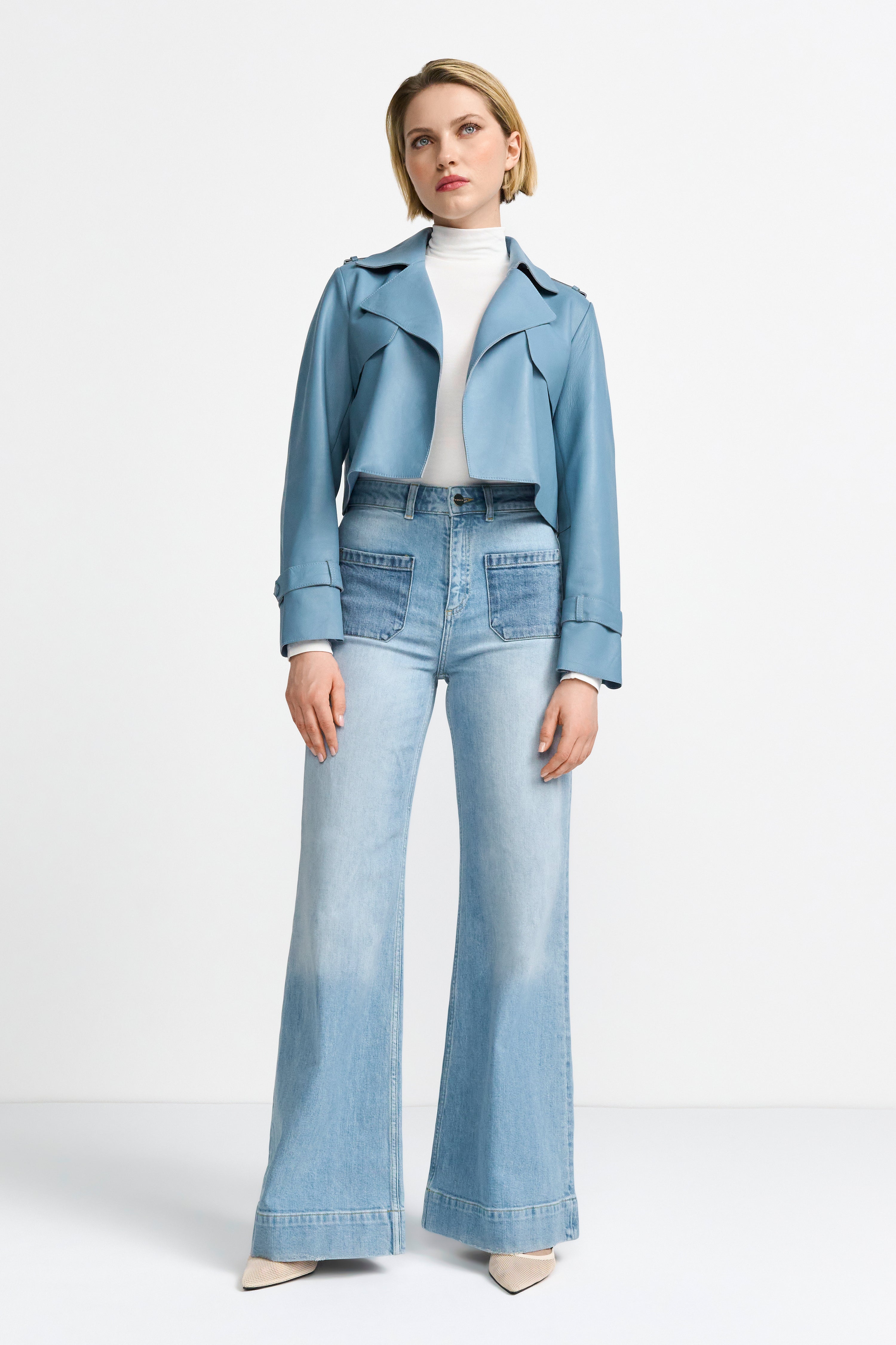 Wide Leg Denim mit hoher Taille-Rich & Royal