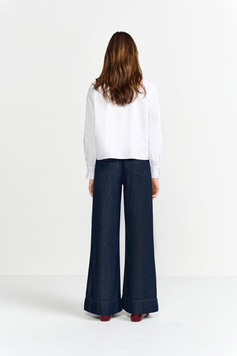 Dunkelblaue Flared Jeans-Rich & Royal